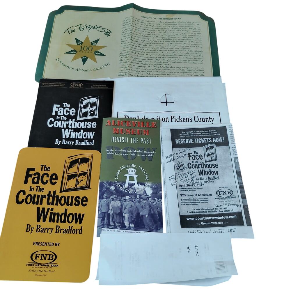Aliceville AL Ephemera Collection - Pickens Co. Courthouse & Museum Souvenirs
